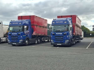 Two extra wide loads.