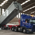 One of brand new shiny bulk tipper's on the road